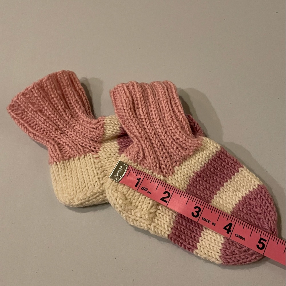 Hand-Knitted Wool Socks - Picture 2 of 2